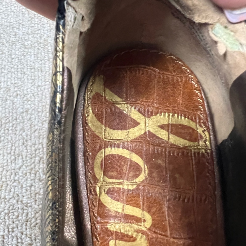 Sam Edelman Metallic Gold Heels - Picture 10 of 12